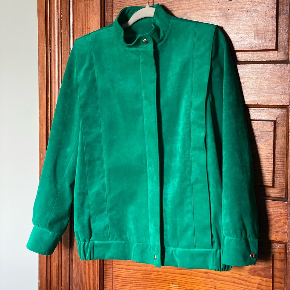 Ultrasuede Olympic Fashions Green Coat
